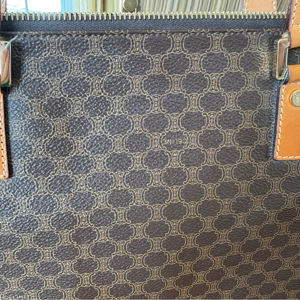 Celine Macadam Coated Monogram Tote COA included.